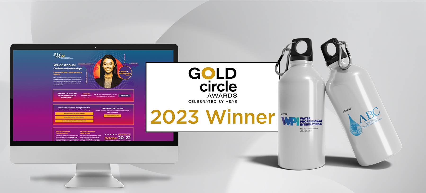 2023 ASAE Gold Circle Award Wins Blog Article WPI logo and SWE online prospectus