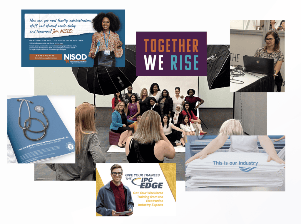 DJG is involved every step of the way. Photoshoots, on site, creative, digital, and campaigns.